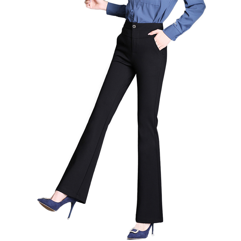 丝柏舍2019季女装纯色显瘦坠感气质显瘦潮牌长裤S91R0135K