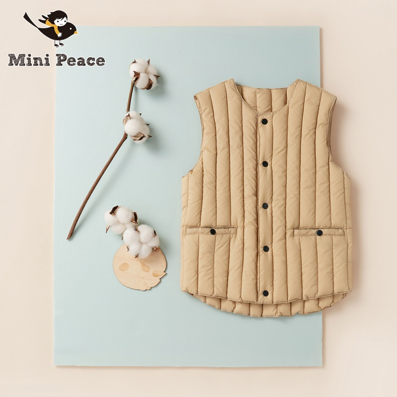 minipeace太平鸟童装男童羽绒马甲幼童外套小童宝宝上衣春秋装
