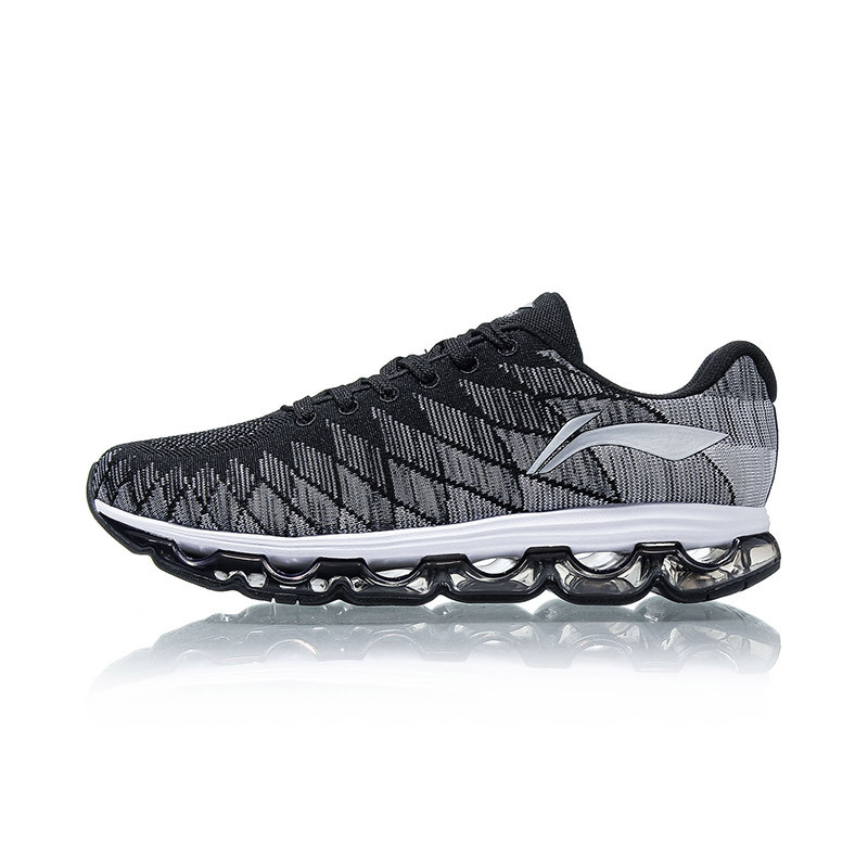 李宁跑步鞋男鞋绝影透气全掌气垫弧夏季运动鞋 arhm035-2新基础黑 新