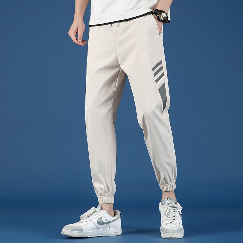 罗蒙romon春秋季百搭男士休闲裤韩版潮流九分裤宽松直筒男生工装裤子