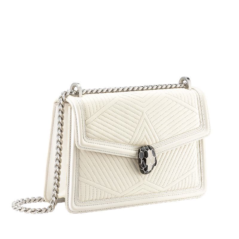 预订 【尖货专享】BVLGARI Serpenti Diamond Blast 经典蛇头 口盖包 单肩斜挎包图片