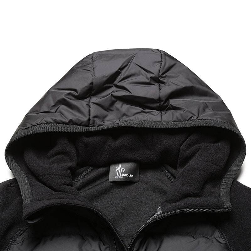 盟可睐/蒙口 moncler 男士grenoble系列聚酰胺/聚酯纤维鹅绒连帽夹克
