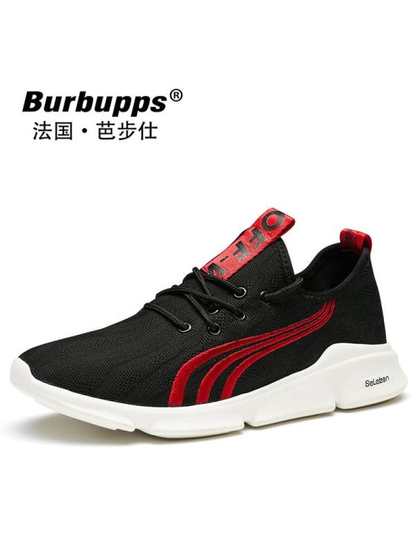 法国芭步仕(Burbupps)男鞋2019春夏新款透气休闲鞋男士运动鞋网鞋男韩版潮流百搭网面鞋子