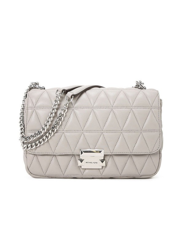 MICHAEL KORS 迈克科尔斯 SLOAN 口盖包 单肩包 斜挎包 锁扣绗缝皮30S7SSLL3L银扣