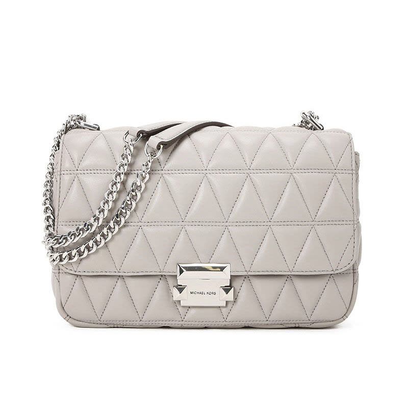 MICHAEL KORS 迈克科尔斯 SLOAN 口盖包 单肩包 斜挎包 锁扣绗缝皮30S7SSLL3L银扣图片