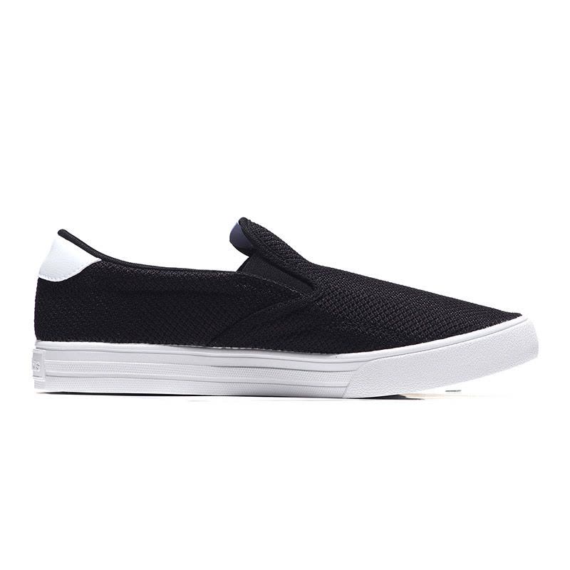 【自营】adidas阿迪达斯NEO男子板鞋帆布鞋休闲运动鞋D97256 D972561号黑色+亮白图片