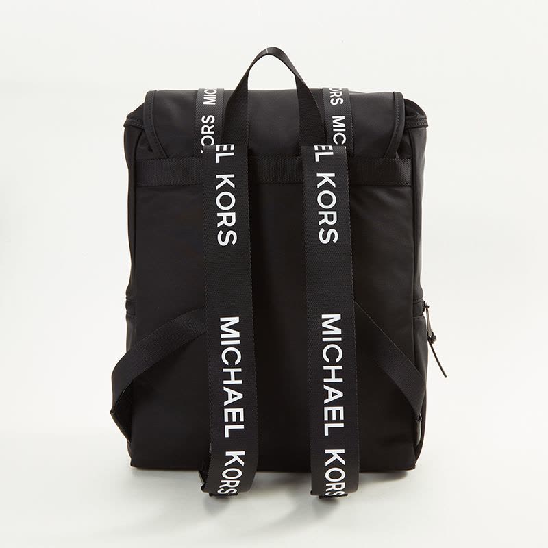 MICHAEL KORS迈克高仕MK男包黑色字母图案双肩包奢侈品包 30T9U01B7C图片