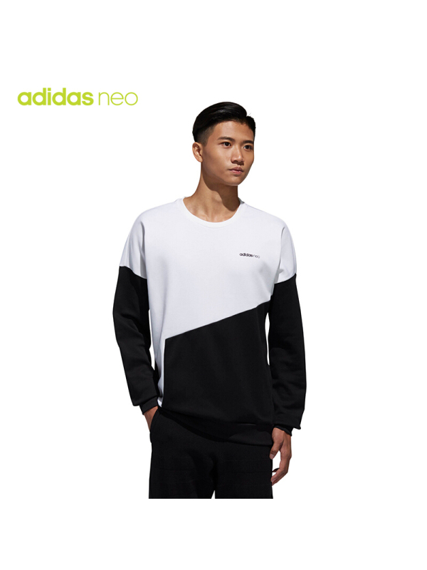 阿迪达斯（Adidas）neo男装运动上衣圆领加绒卫衣套头衫DM2171_0