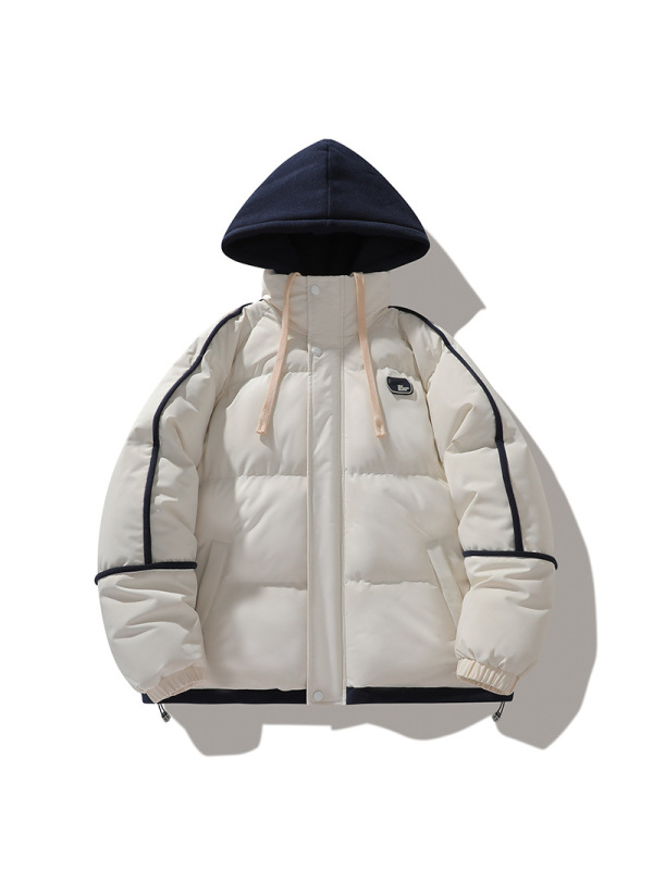 男装秋冬季新款男士棉衣美式潮牌情侣款百搭宽松连帽加厚棉服外套