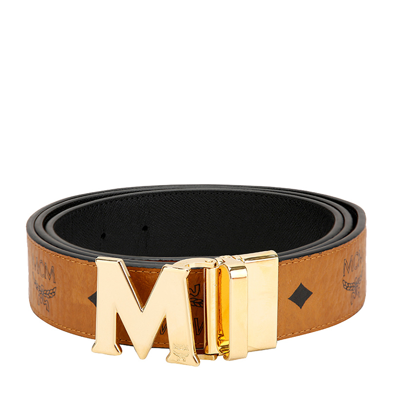 mcm欧美时尚男士棕色皮革腰带皮带mxb7avi05co001