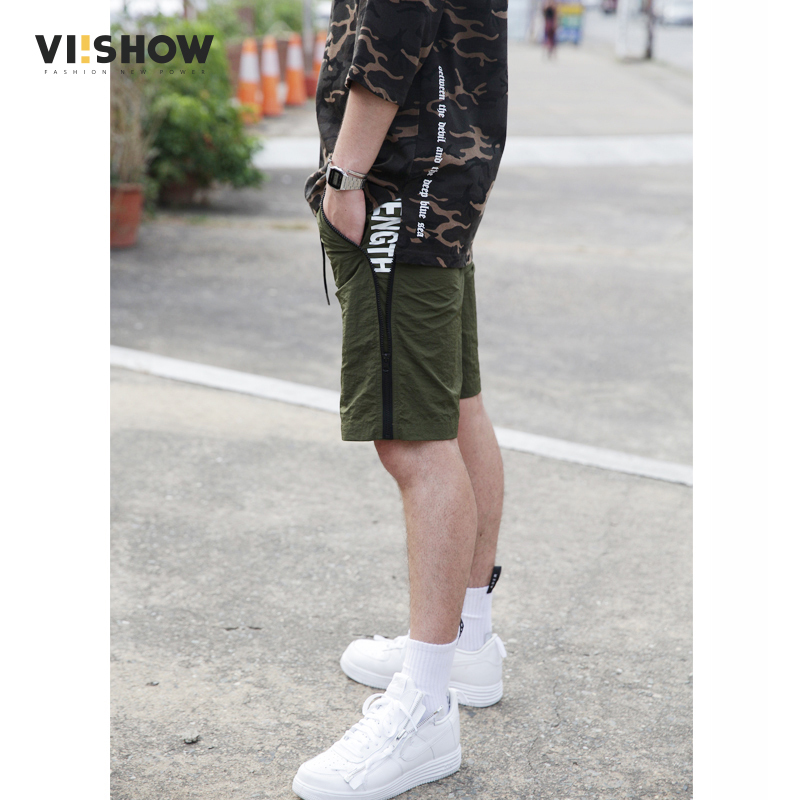 viishow休闲短裤夏季韩版潮流男士五分裤宽松帅气裤子5