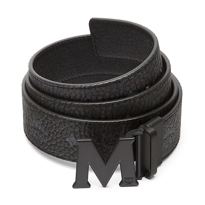 MCM 男士涂层帆布/皮革双面扳扣式腰带 MXB7SVI10