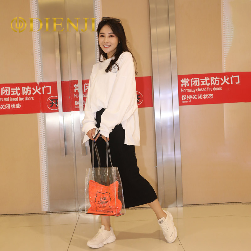 狄恩纪2019春季老爹鞋女款小白鞋百搭时尚学生女款运动鞋