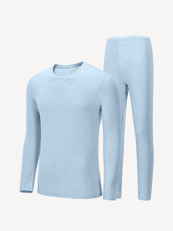 HLA海澜之家莫代尔保暖内衣套装秋冬贴身基础棉毛衫男HUTAJ3R004A