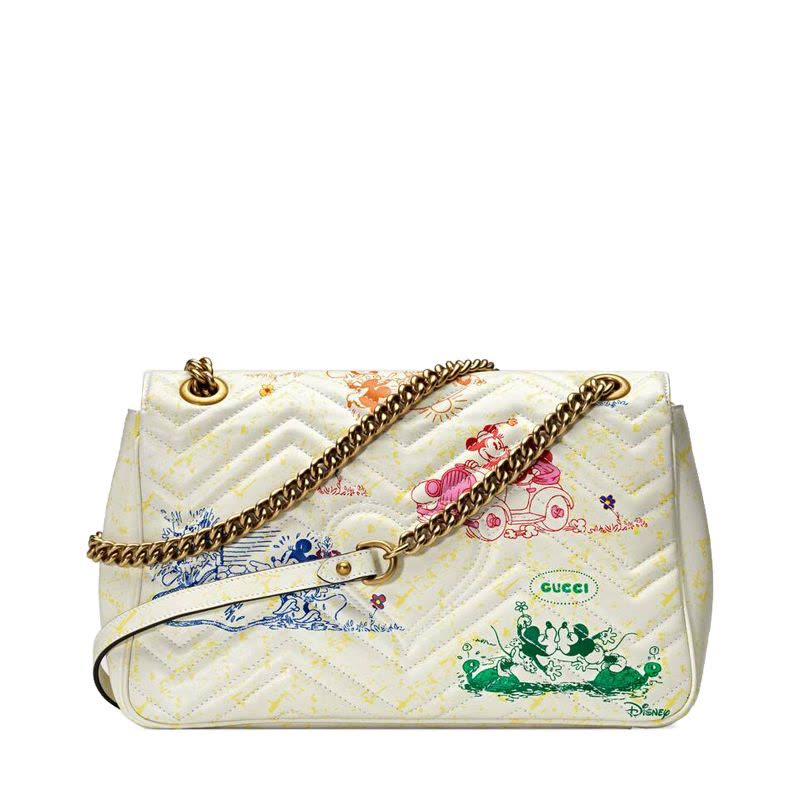 【预售15天左右发货】Gucci/古驰 Disney x Gucci GG Marmont系列中号肩背包图片