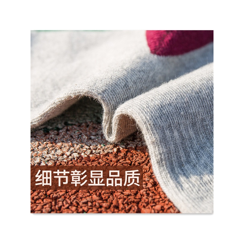 品彩【超值5双装】时尚简约中筒袜男春夏薄款运动袜 防臭吸汗纯棉夏季船袜 PC-NR-11