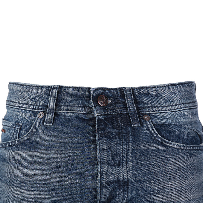 雨果博斯hugoboss男士棉质锥形牛仔裤长裤50484283