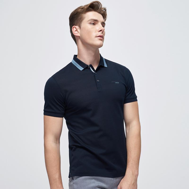 七匹狼翻领短袖t恤男2020夏季新款商务休闲polo衫男装宽松潮上衣