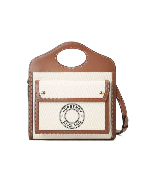 BURBERRY 博柏利 POCKET 手提包 徽标迷你 圆形徽标帆布织物8028062