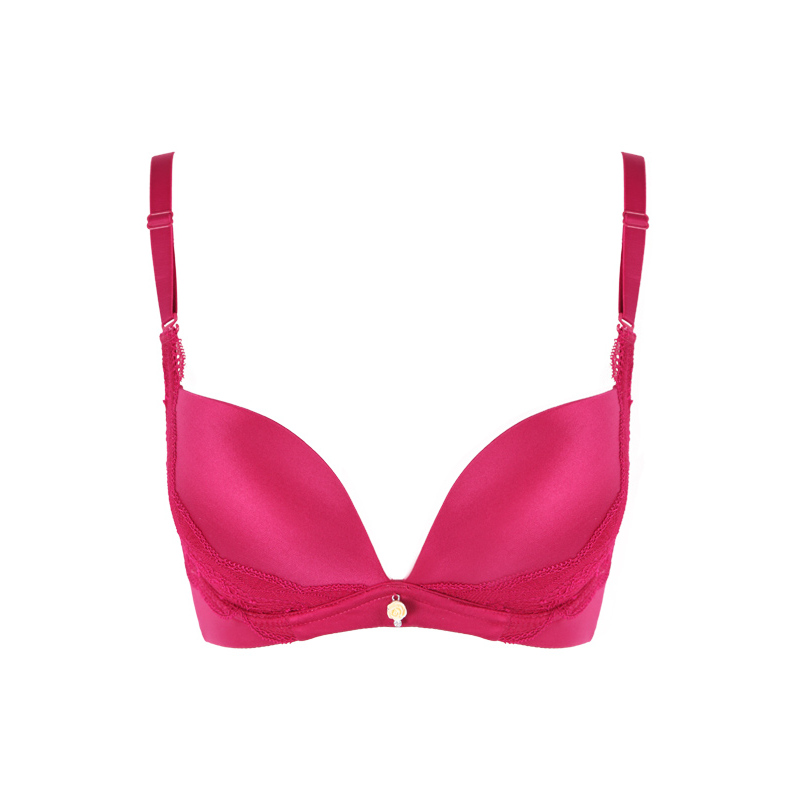 依曼丽光面无钢圈文胸小胸聚拢性感聚拢大码薄款调整型文胸ya17810