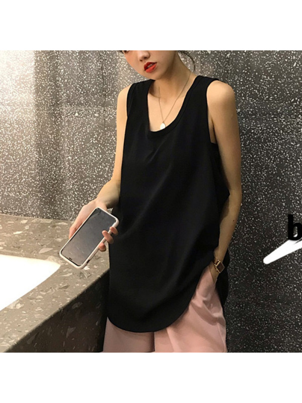 运动小背心女韩版夏季性感外穿女装宽松无袖T恤上衣吊带打底衫女