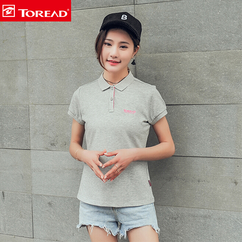 探路者（TOREAD）户外男女polo衫弹力快干短袖翻领T恤TAJE81956/82957