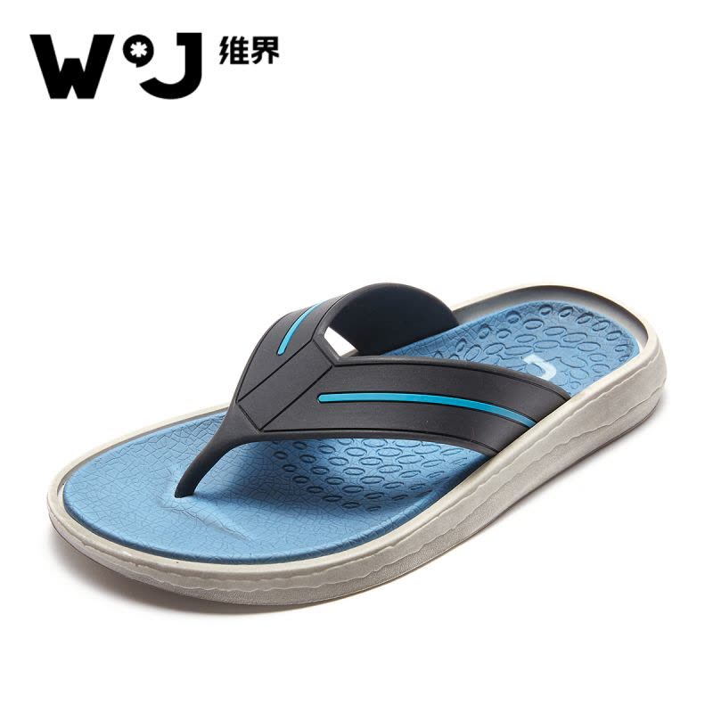 维界维界2018夏季新款男士人字拖夏季潮流外穿沙滩防滑耐磨时尚拖鞋男图片
