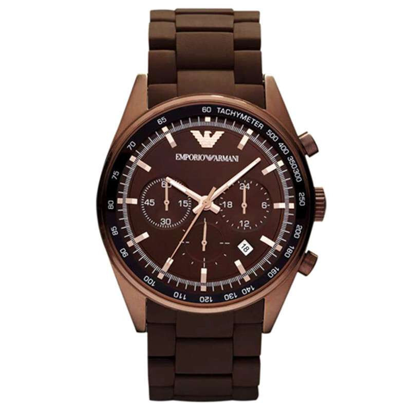 阿玛尼男士手表商务休闲三眼石英时尚计时男表ar5982