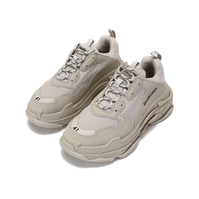 balenciaga巴黎世家男士triples系列聚氨酯织物网布系带休闲运动鞋