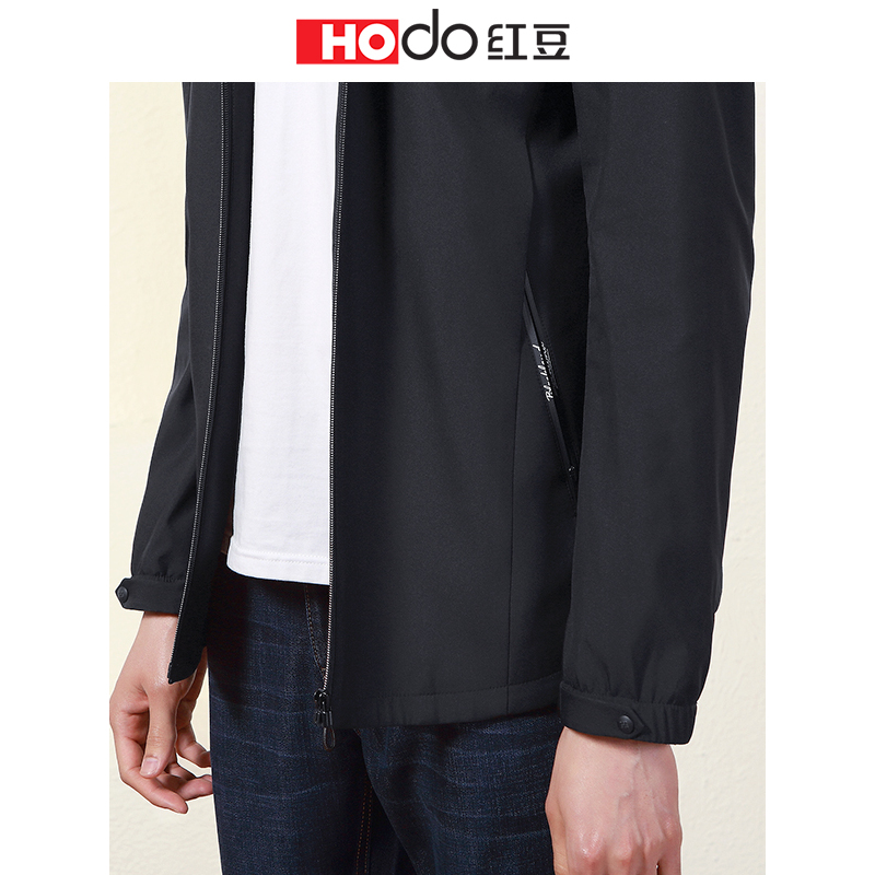 HODO红豆男装 男士夹克 2019春季新款商务休闲连帽中青年茄克