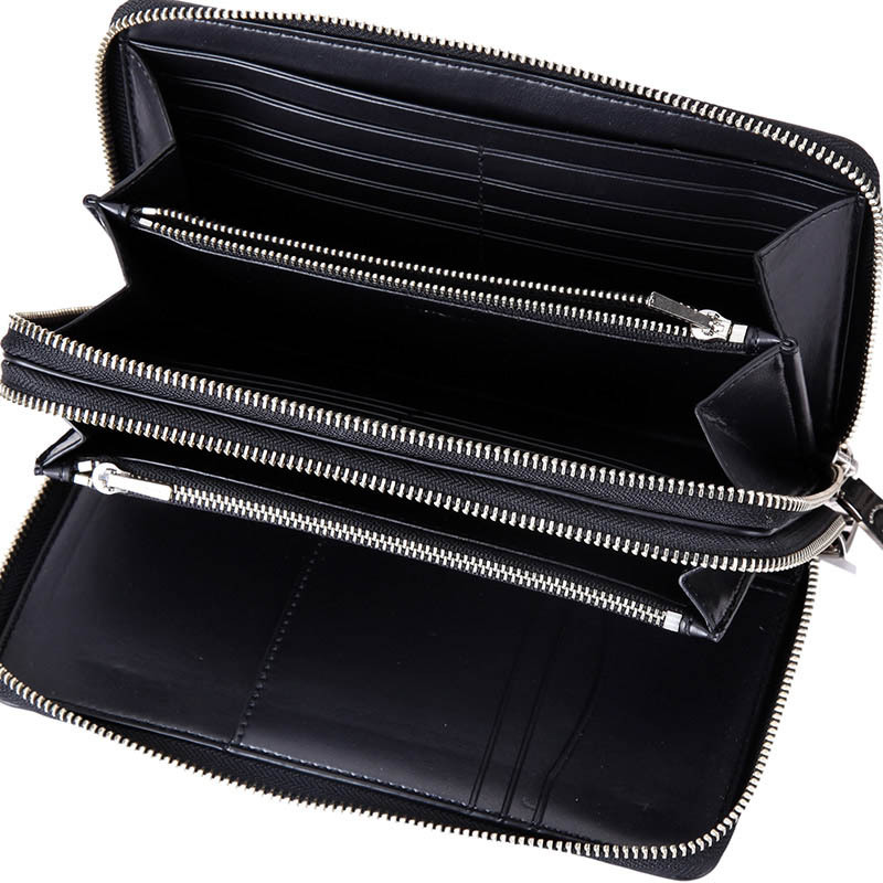 coach蔻驰男士皮质长款手拿包手拎包f30298blc