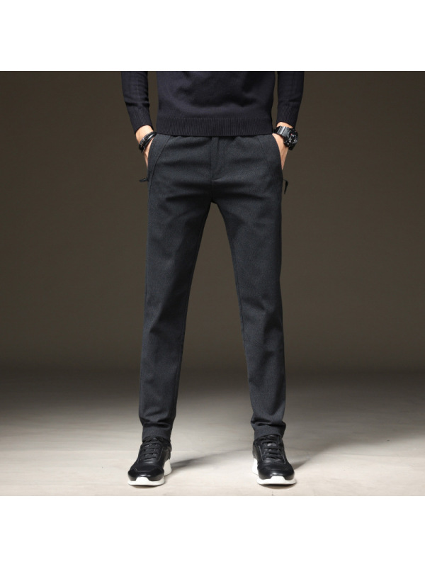 韩版修身男装休闲裤潮流宽松直筒长裤男弹力舒适透气百搭裤子