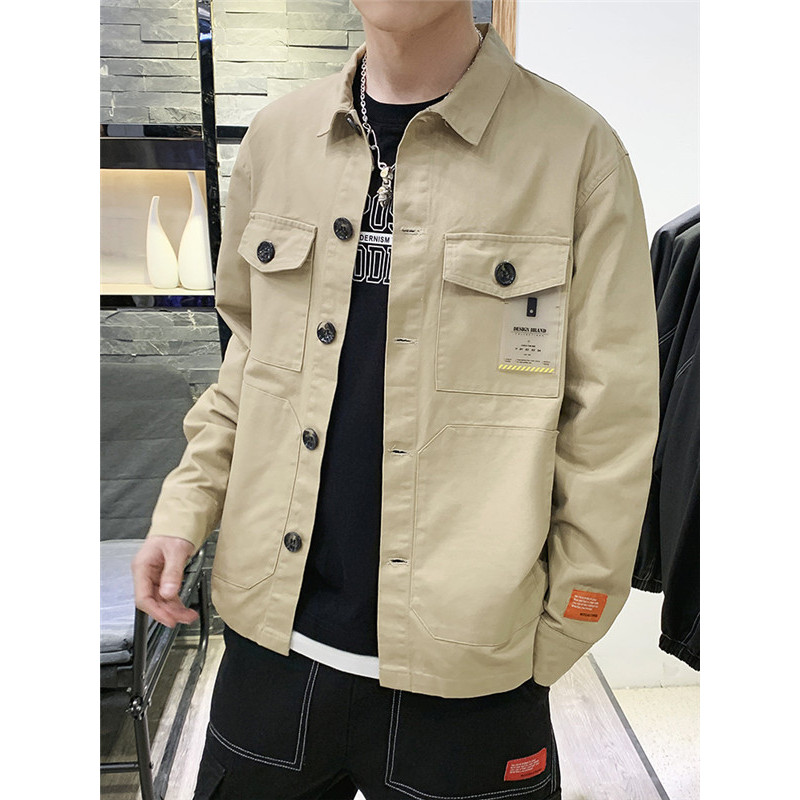 三弦(LA CORDE)2019春秋季新款男潮流工装夹克男外套 LA-DM-9015
