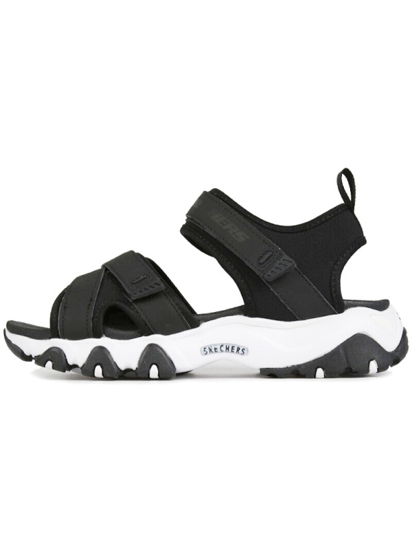 Skechers/斯凯奇女鞋厚底增高熊猫凉鞋魔术贴沙滩鞋66666188