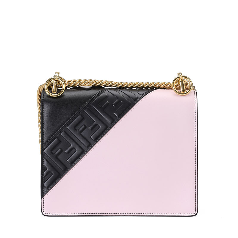 FENDI/芬迪 女包FILA LOGO拼接KAN I小号单肩包 8M0381 18x15x9CM