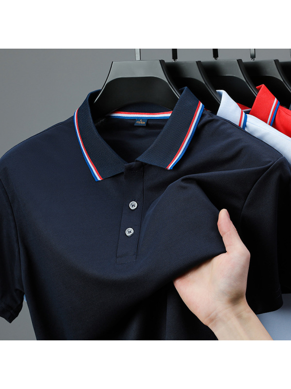 跑量男士polo衫2025夏季新款翻领短袖T恤男工作服翻领文化衫