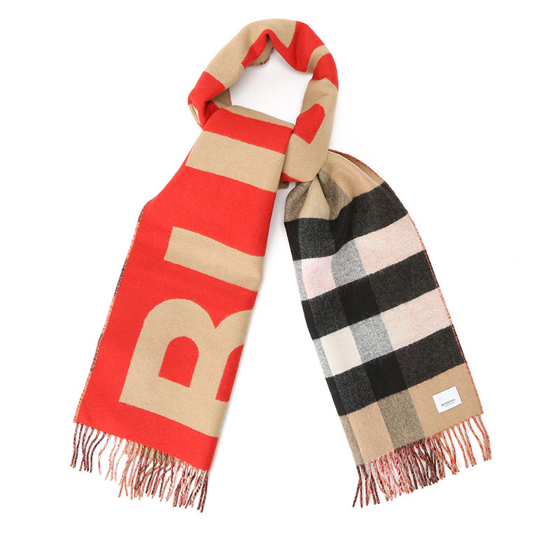 博柏利burberry围巾字母印字标毛质织物男女同款围巾丝巾披肩8037494