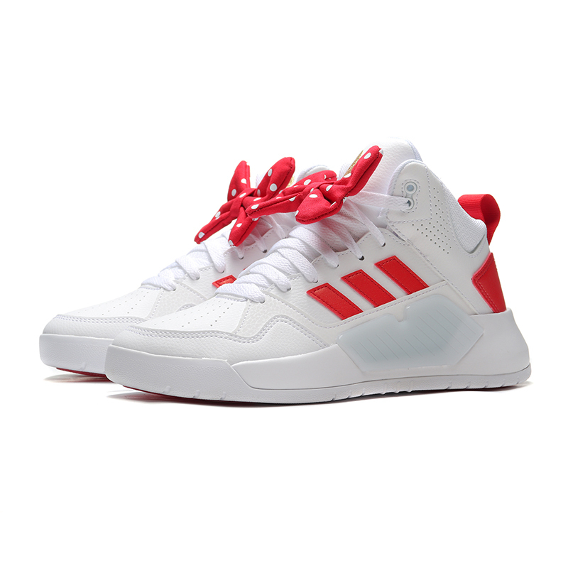 adidas阿迪达斯neo女鞋新年款米妮联名运动鞋板鞋fw7017