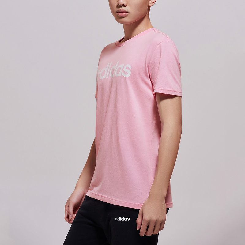 Adidas阿迪达斯NEO男装LOGO运动短袖休闲圆领T恤衫DW7912