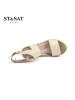 St&Sat/星期六凉鞋夏季高跟草编坡跟一字带凉鞋女鞋子SS62118169