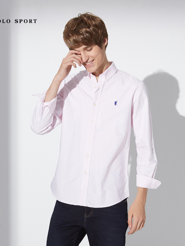polo sport 衬衫男秋冬修身韩版长袖打底衫休闲上衣商务时尚