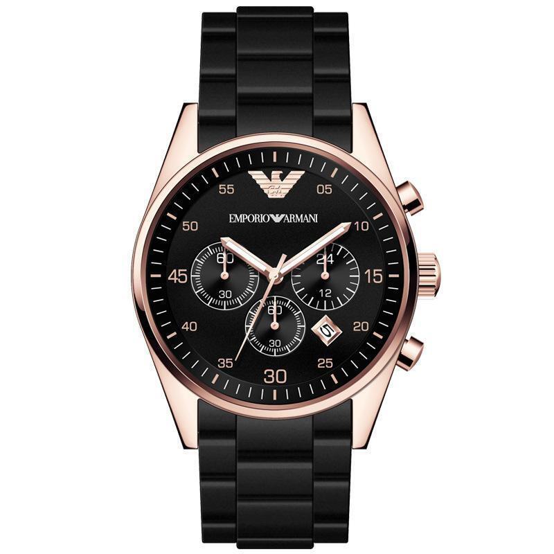 阿玛尼（EMPORIO ARMANI）手表非机械时尚玫瑰金经典硅胶 AR5906