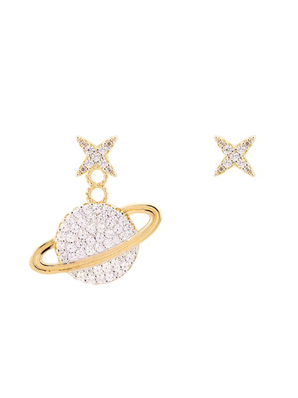 apmmonaco林志玲明星同款粉色星球耳环女设计感耳钉百搭耳坠女气质新