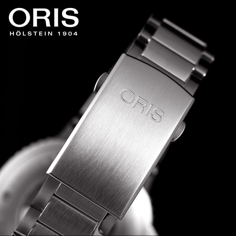 oris豪利时瑞士手表潜水系列aquisdate钛合金带日历自动机械男表