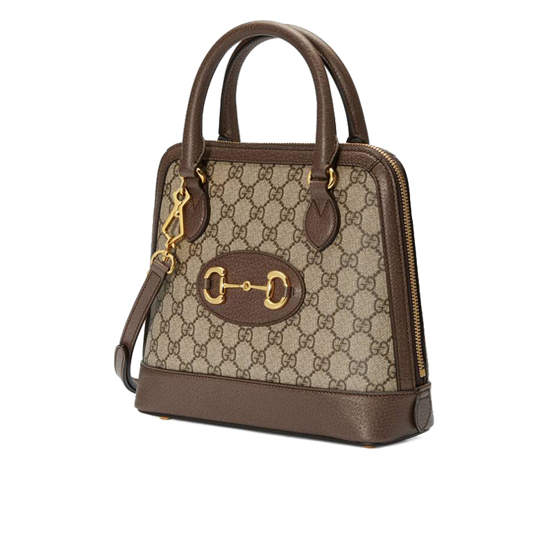 【预定】GUCCI 2020春夏新款 1955 马衔扣装饰单肩手提包621220 25*24*9CM