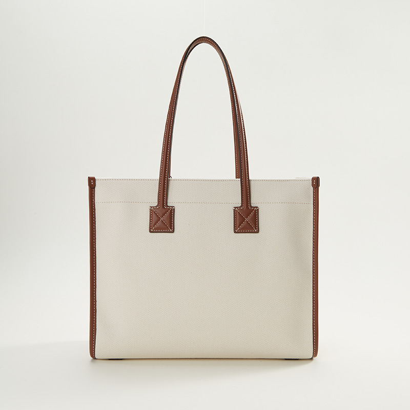 博柏利burberry巴宝莉女包freya小号托特包帆布拼皮手提手拎包购物袋