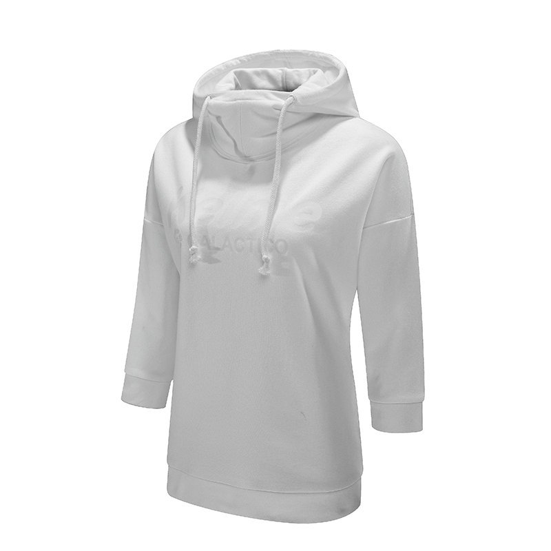 KELME/卡尔美 休闲运动连帽跑步卫衣纯色高领套头上衣七分袖女潮