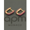 apm MONACO长方形小耳环女士时尚气质925银耳饰宴会耳坠欧美风格RE11846KR,RE11846OX