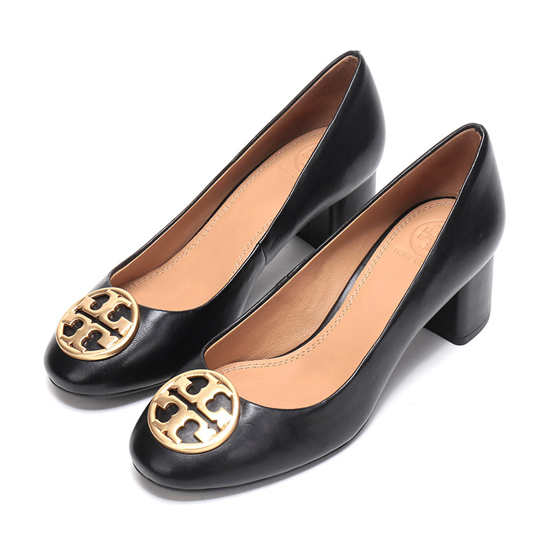 toryburch托里伯奇奢侈品tb女鞋chelsea系列皮革中跟船鞋高跟鞋45900