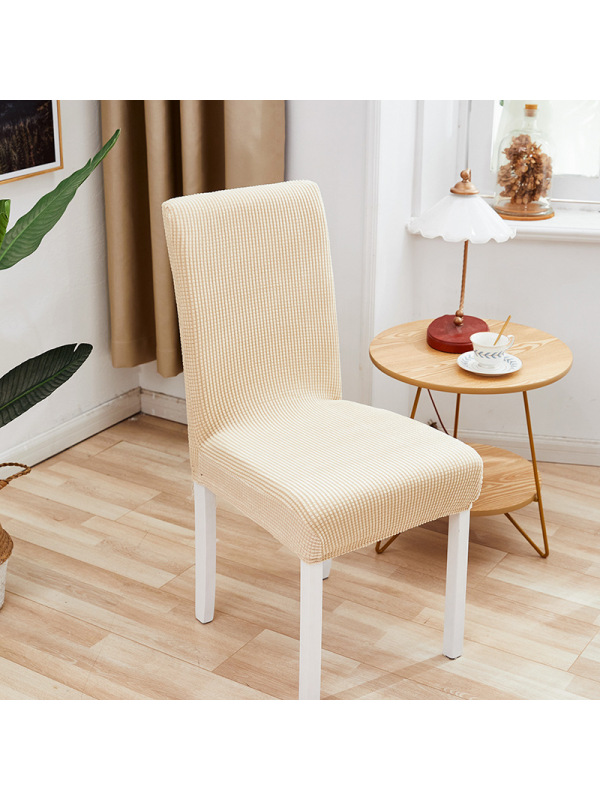 Ceba格纹摇粒绒加厚连体弹力酒店饭店餐厅椅子套罩防污凳子套椅套